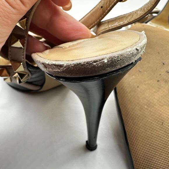 Pre-loved VALENTINO GARAVANI Patent Leather Rockstud Ankle Strap Pumps Size 36 - Picture 13 of 17